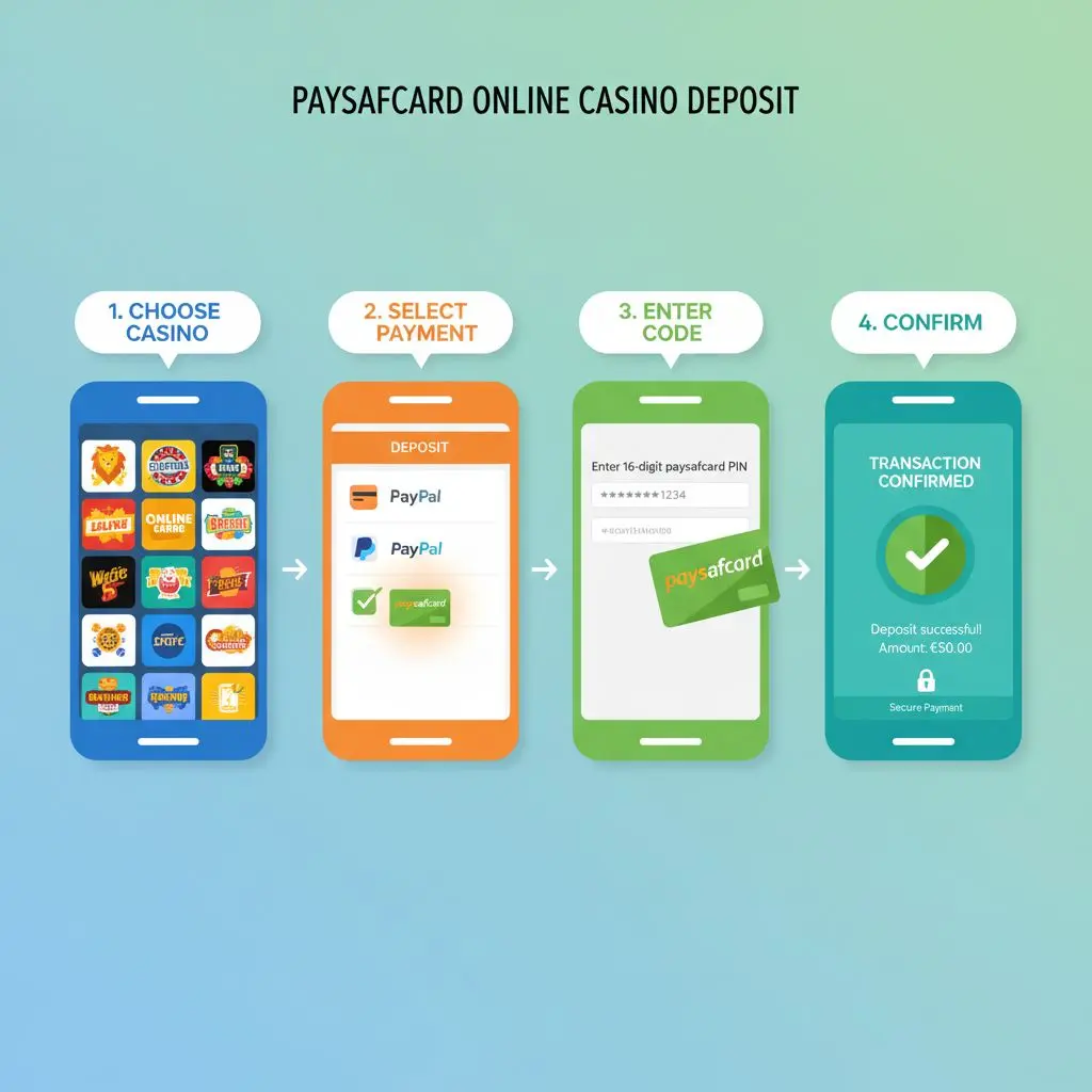 Infografika krok za krokem jak vložit vklad do casina přes paysafecard